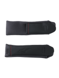 Alpinestars S-R7 cubiertas para barbilla, accesorios de repuesto para casco de moto, negro y gris, con paneles perforados y costuras en contraste rojas