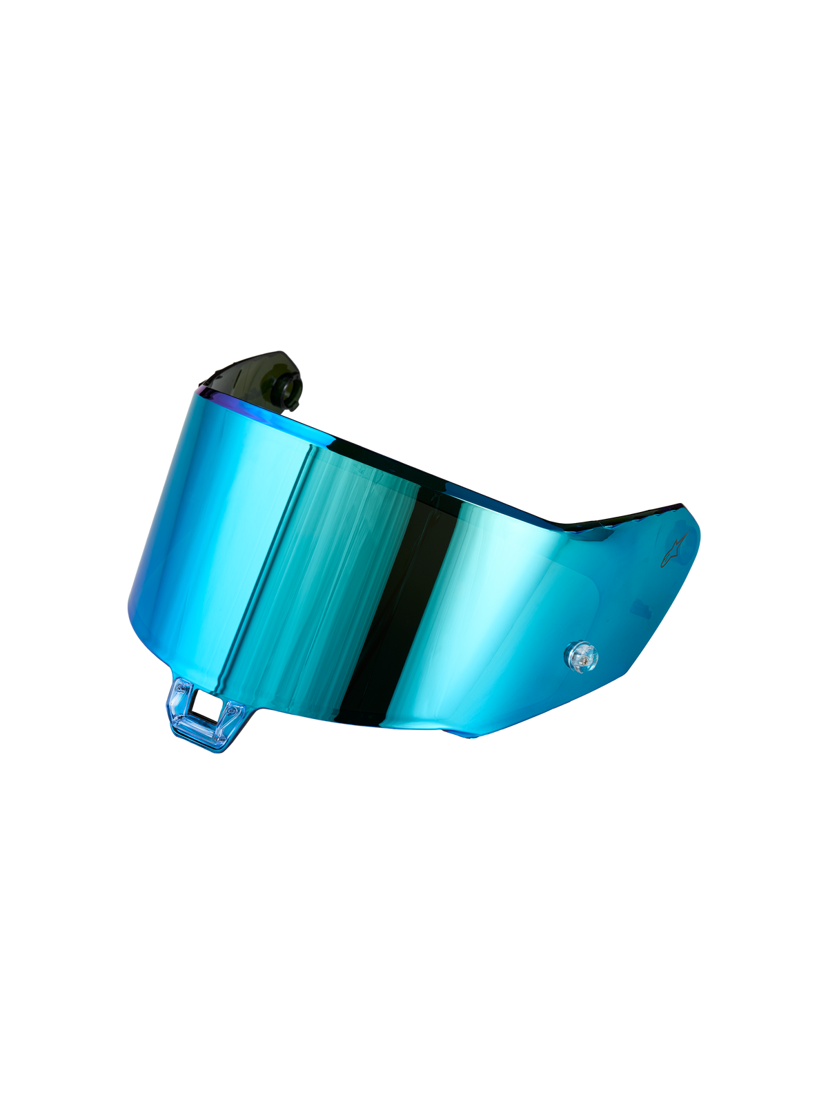 Alpinestars Absolute Vision Shield V2, visor de repuesto para casco de moto para carreras, acabado azul espejo, construcción sintética