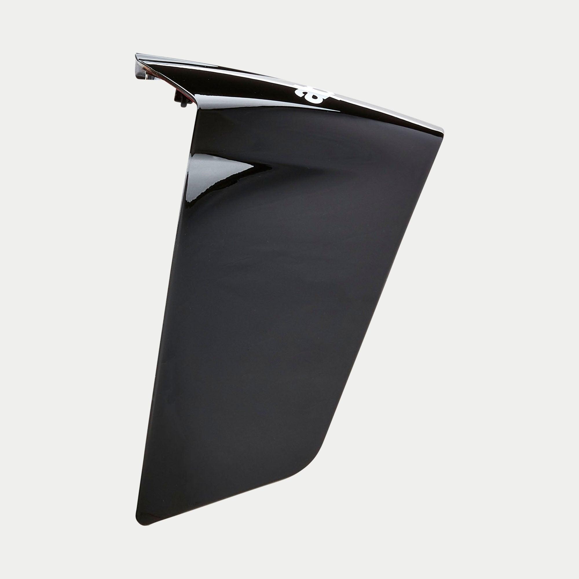 Alpinestars Supertech R10 Solid Race Spoiler, accesorio para casco, negro sólido brillante, pieza de repuesto aerodinámica con acabado pulido y detalle de logotipo en blanco