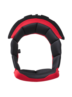 Alpinestars S-R7 Crown Pad ECE DOT, almohadilla de corona de repuesto para casco de moto, negro y rojo, construcción de poliuretano