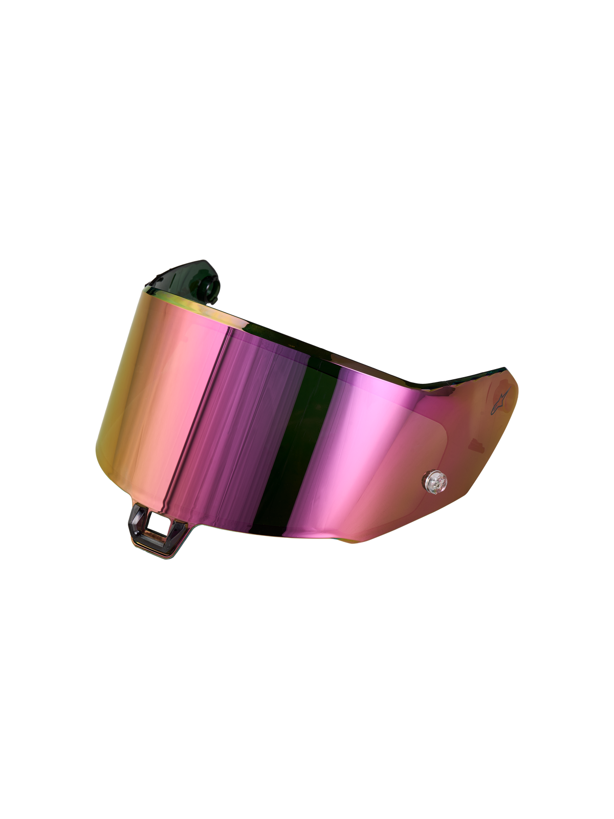 Alpinestars Absolute Vision Shield V2, visor de casco para moto, acabado irisado y morado, construcción de policarbonato para carreras y sport