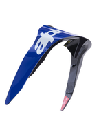 Alpinestars Supertech R10 Arius Standard Spoiler, accesorio para casco, azul brillante y negro con logotipo blanco, diseño aerodinámico de plástico moldeado, pieza de repuesto para cascos de carreras de motos