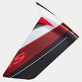 Alpinestars Supertech R10 Team Race Spoiler, Helmet Accessory, Black Carbon Red and White Glossy, aerodynamic replacement part with sharp angles and graphic patterns, glossy finish for racing helmets