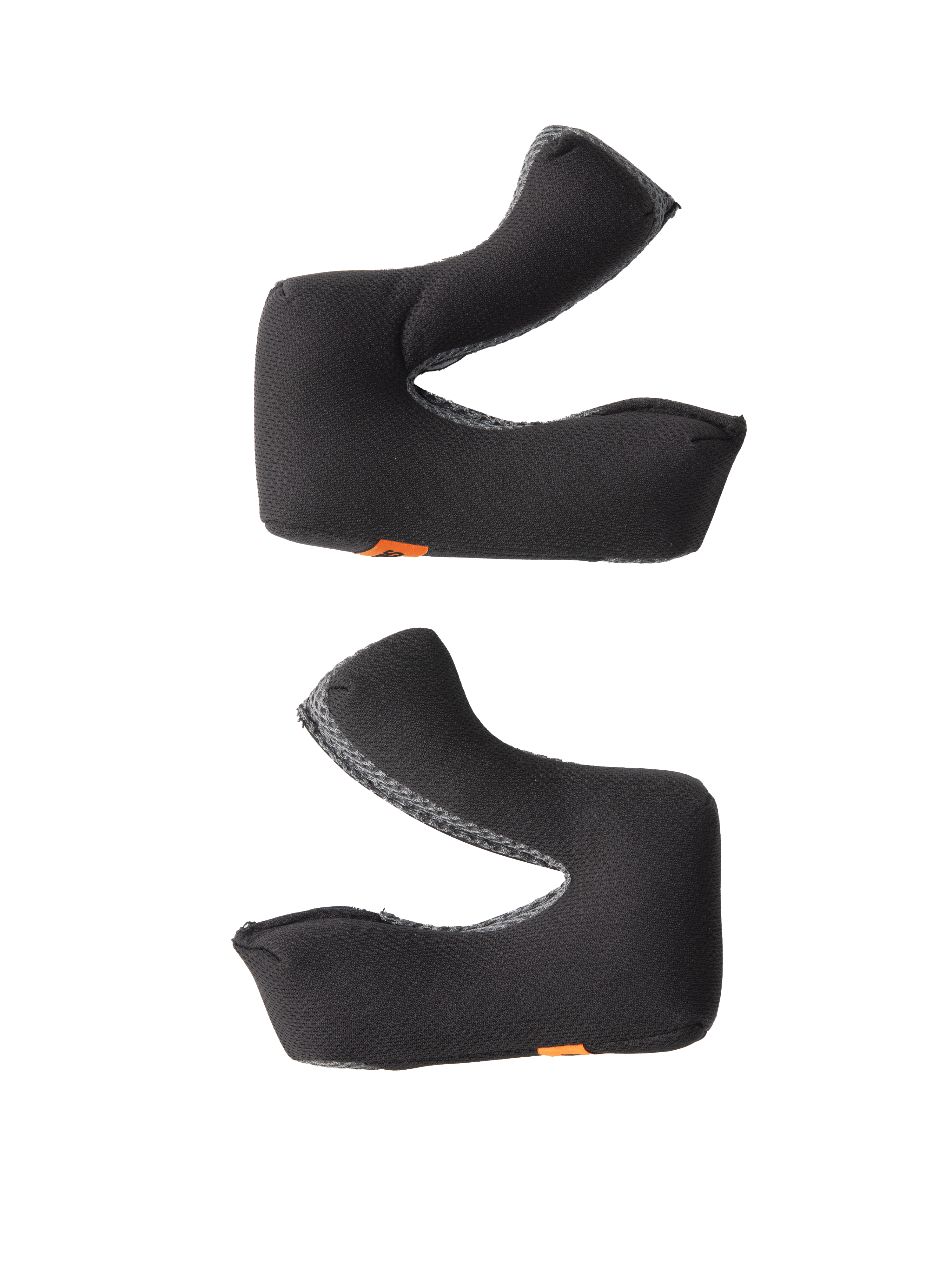 Alpinestars S-M3 Regular Cheek Pad Set, accesorios para casco, gris, juego de almohadillas de repuesto izquierda y derecha, espuma contorneada con tejido que absorbe la humedad, pequeñas pestañas naranjas con logo, diseñado para cascos off-road S-M3