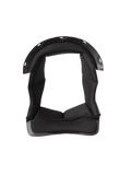 Alpinestars S-M7 Crown Pad, forro de casco negro con diseño en forma de U, interior acolchado con tejido texturizado, borde de material de malla gris, puntos de conexión mediante broches de plástico, acolchado de confort y protección para casco de motocicleta