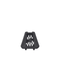 Alpinestars S-M3 Youth Chin Vent, Black, official replacement part for SM3 Youth motocross helmets, trapezoid-shaped ventilation component with honeycomb mesh and embossed logo, helmet accessory