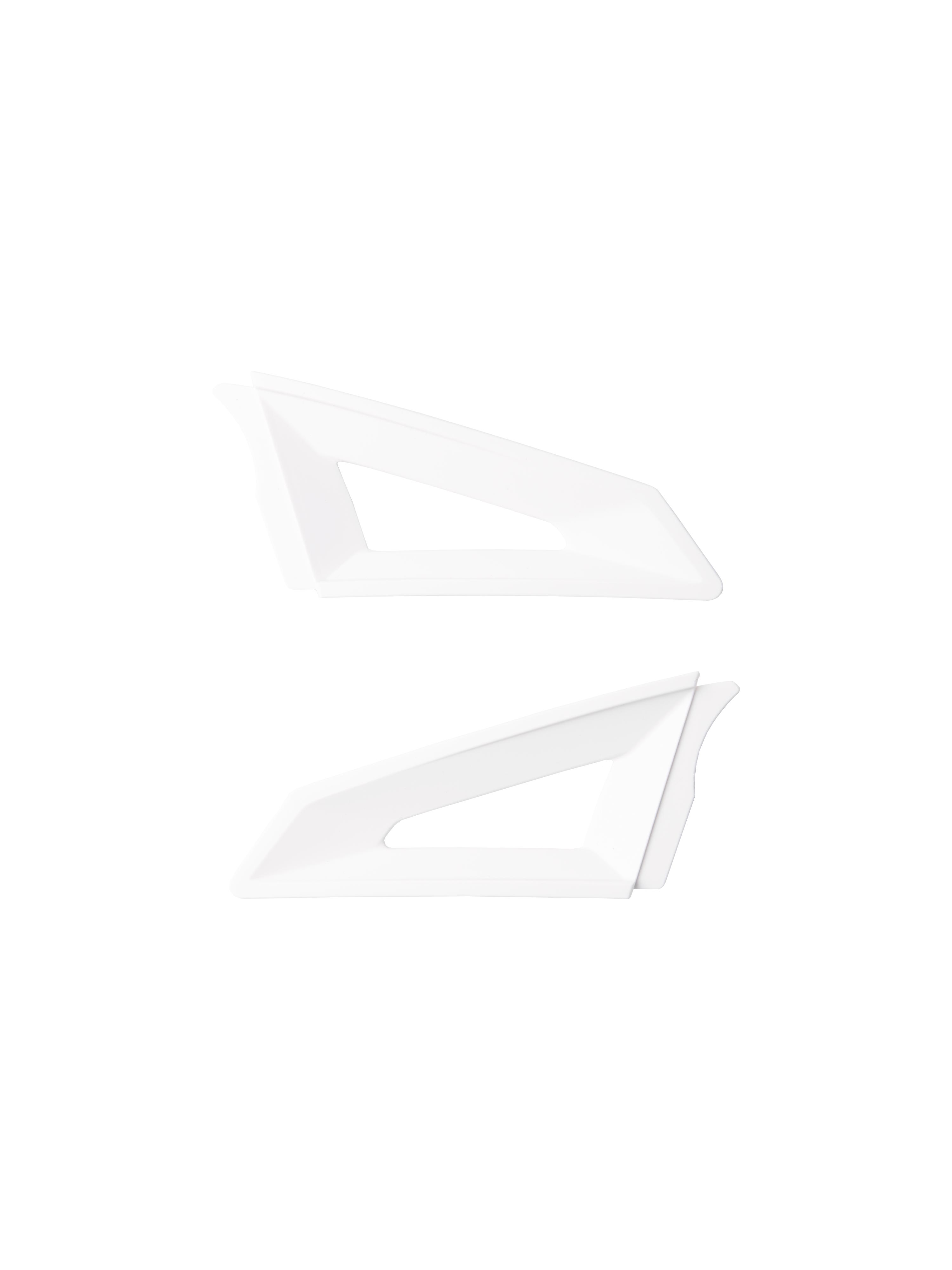 Alpinestars S-M3 Top Vent Sides, Helmet Ventilation Accessories, White, pair of aerodynamic replacement parts with triangular cutouts, high-impact plastic construction
