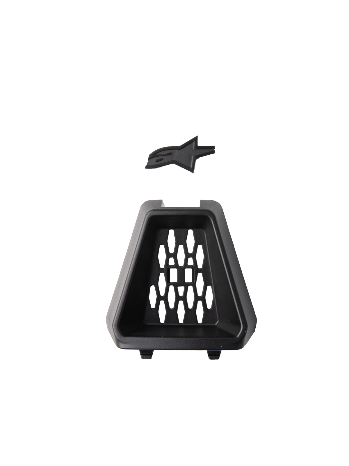 Alpinestars S-M3 Chin Vent, accesorio para casco, negro, pieza de repuesto oficial con una rejilla trapezoidal de plástico con patrón de panal e inserto de logotipo Astars independiente, diseñado para cascos de moto todoterreno