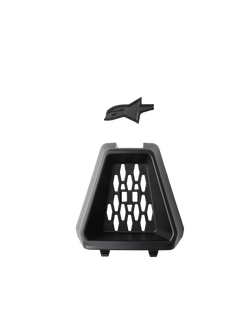 Alpinestars S-M3 Chin Vent, accesorio para casco, negro, pieza de repuesto oficial con una rejilla trapezoidal de plástico con patrón de panal e inserto de logotipo Astars independiente, diseñado para cascos de moto todoterreno