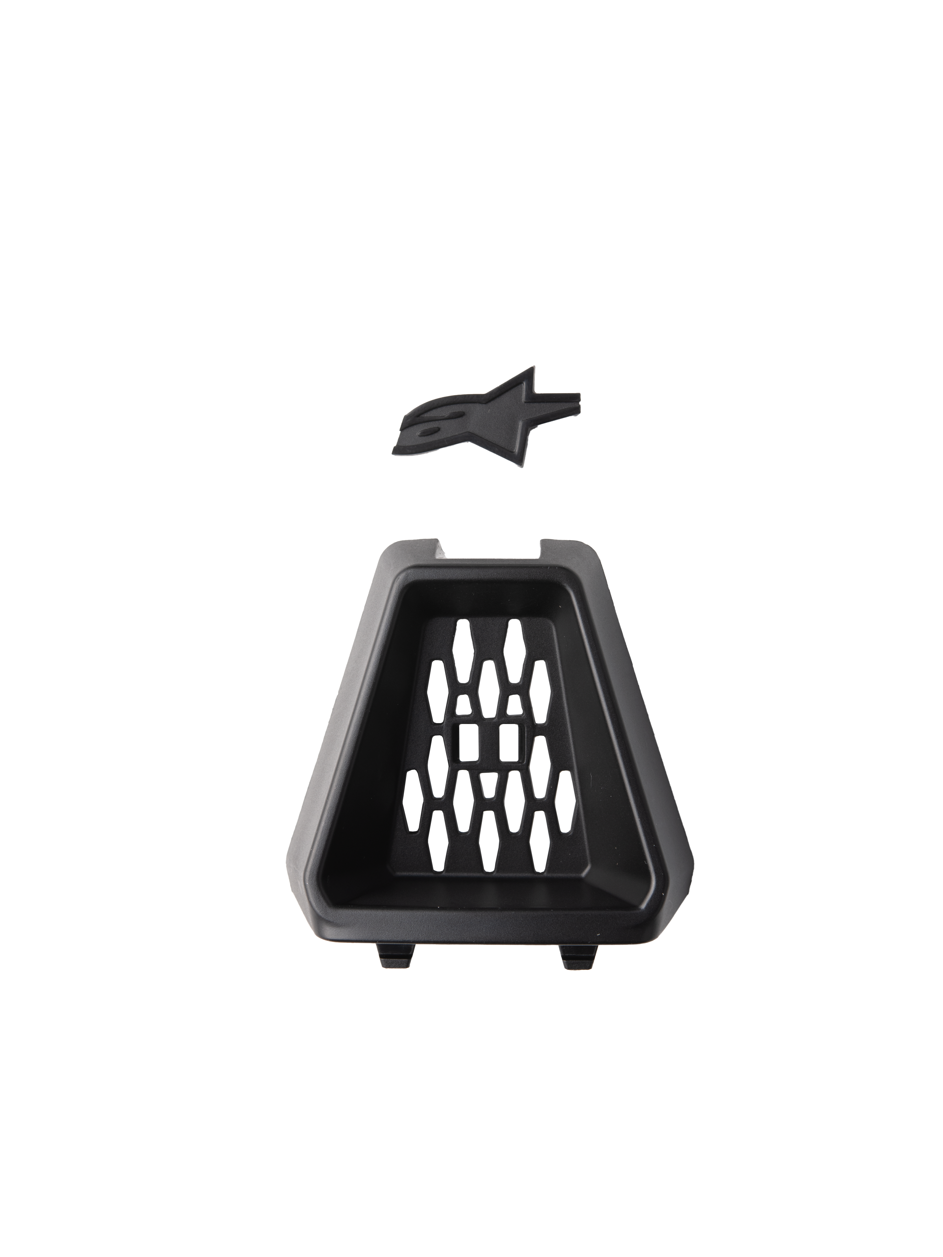 Alpinestars S-M3 Chin Vent, accesorio para casco, negro, pieza de repuesto oficial con una rejilla trapezoidal de plástico con patrón de panal e inserto de logotipo Astars independiente, diseñado para cascos de moto todoterreno