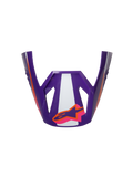 Alpinestars S-M3 Heat ECE06, visera para casco de moto, morada, blanca y rosa, acabado brillante, detalles naranjas con logo de estrella, diseño angular con aberturas deportivas