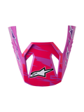 Alpinestars SM3 Falcon Visor ECE06, visor de repuesto para casco de motocross en morado y rosa flúor con acabado brillante, accesorio oficial de protección todoterreno