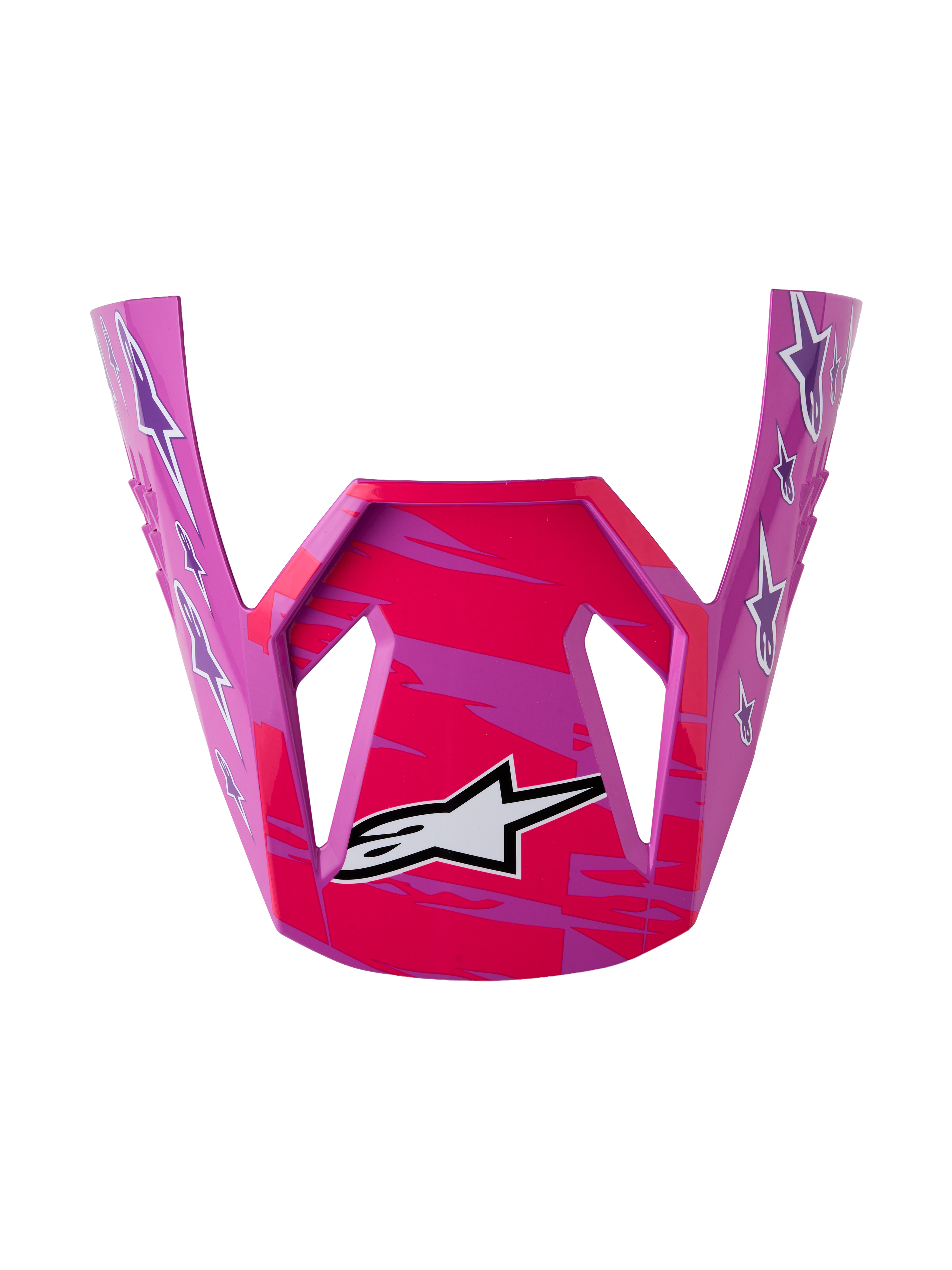 Alpinestars SM3 Falcon Visor ECE06, visor de repuesto para casco de motocross en morado y rosa flúor con acabado brillante, accesorio oficial de protección todoterreno