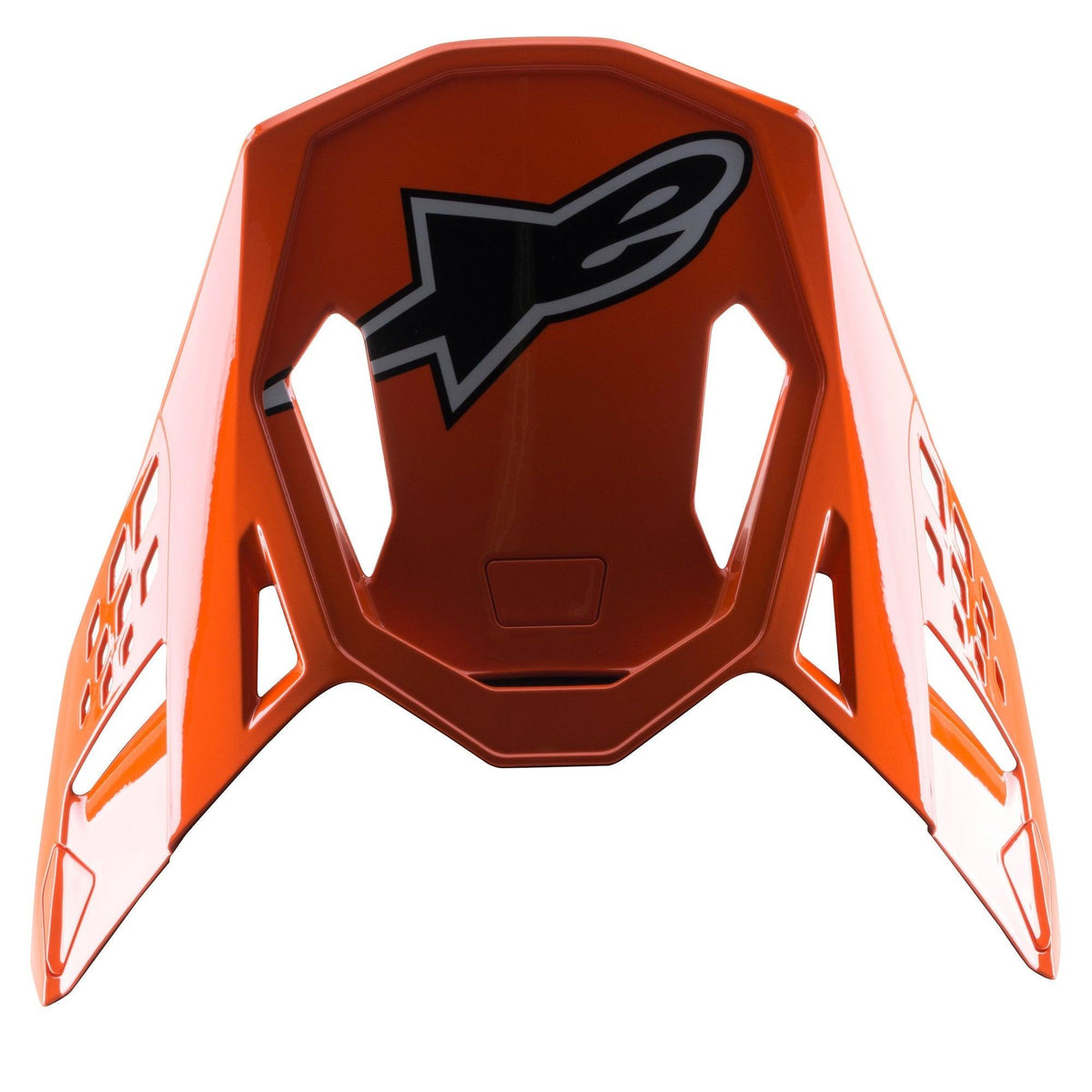Visera Alpinestars S-M8 Factory, visera de repuesto para casco de motocross, naranja brillante con logotipo Astar en negro y gris, accesorio a presión para casco de carreras todoterreno