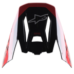 Visera Alpinestars S-M5 Beam Negro Rojo Brillo, pieza de repuesto para casco de motocross, acabado brillante con detalles en rojo, con el logotipo de Astars y el texto SM5, diseñada para competiciones de motocross y off-road