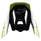 Visera Alpinestars S-M5 Beam, accesorio para casco, negro y amarillo flúor brillante, con el logotipo de la estrella de Alpinestars y la marca SM5, visera de repuesto para cascos de motocross