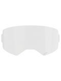 Alpinestars Supertech Roll Off Film, Clear Replacement Goggle Lens, transparent injection-molded polycarbonate with horizontal Glide Lines, featuring subtle Alpinestars logo, designed for motocross roll-off systems