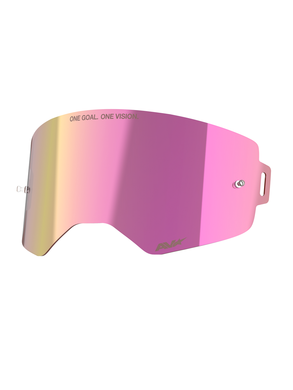 Lente Alpinestars Supertech Espejada Rosa, accesorio para gafas de motocross MX, color rosa con acabado de espejo, policarbonato con tecnología Absolute Vision y protección antiempañante.