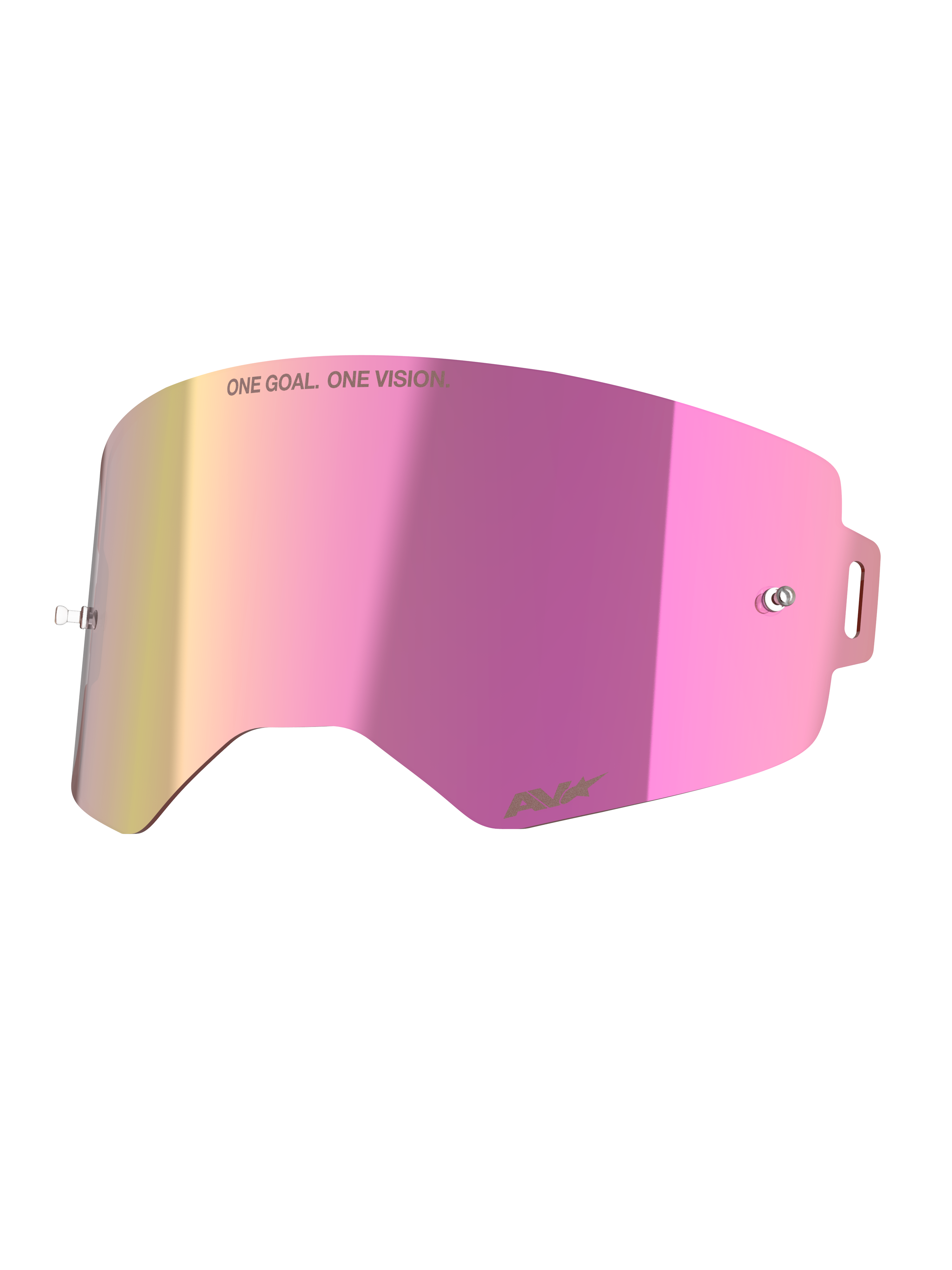 Lente Alpinestars Supertech Espejada Rosa, accesorio para gafas de motocross MX, color rosa con acabado de espejo, policarbonato con tecnología Absolute Vision y protección antiempañante.