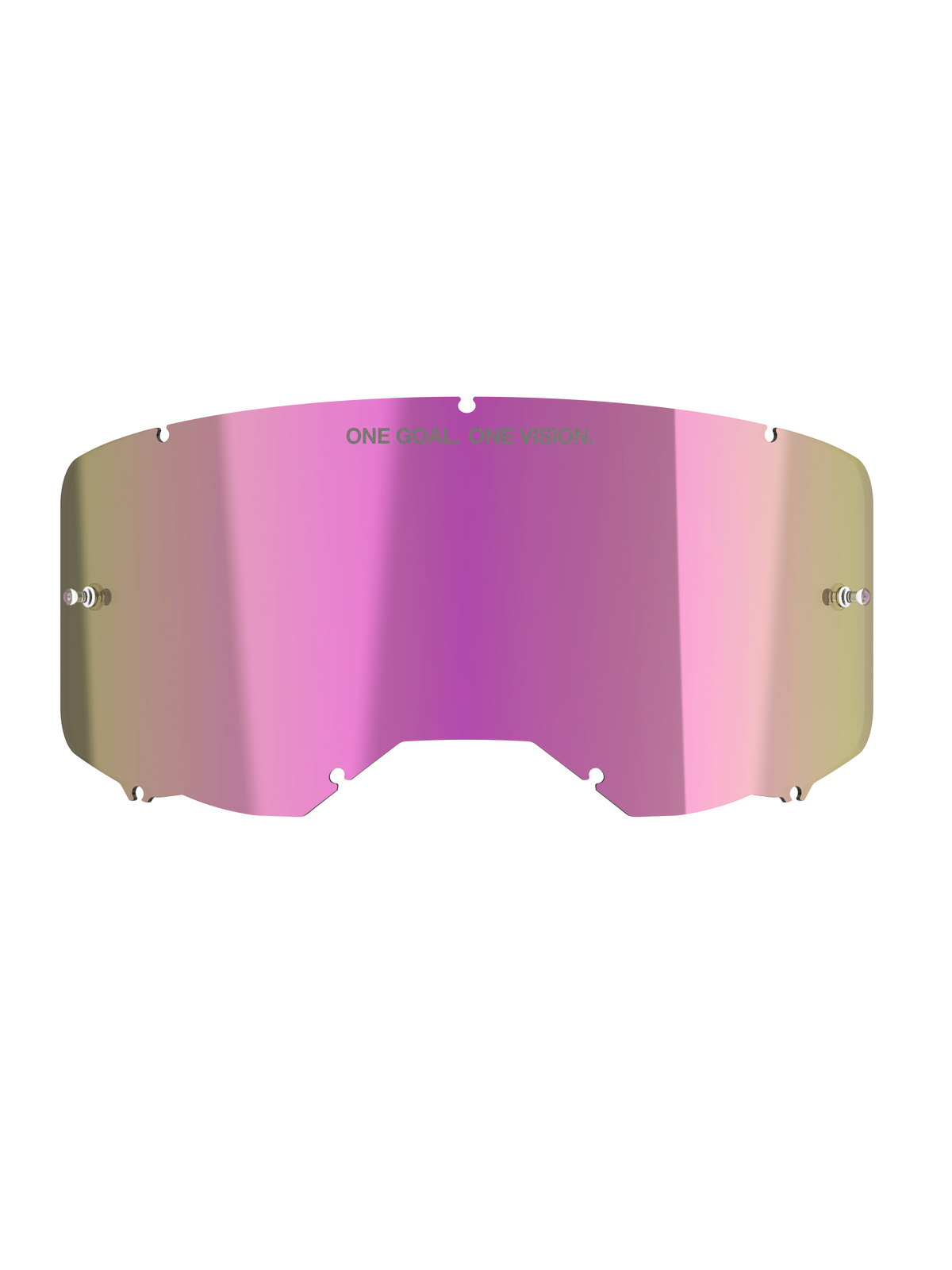 Lente Alpinestars Vision 8-5-3 Mirror Pink, repuesto para gafas de motocross, color rosa espejado, ideal para off-road.