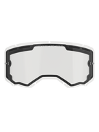 Lente Alpinestars Vision 8-5-3 Dual Pane, lente de repuesto transparente para gafas de motocross, con sello interno negro y puertos de ventilación superiores, postes laterales para tear-offs, marca "ONE GOAL ONE VISION" en el borde superior, accesorio para carreras off-road