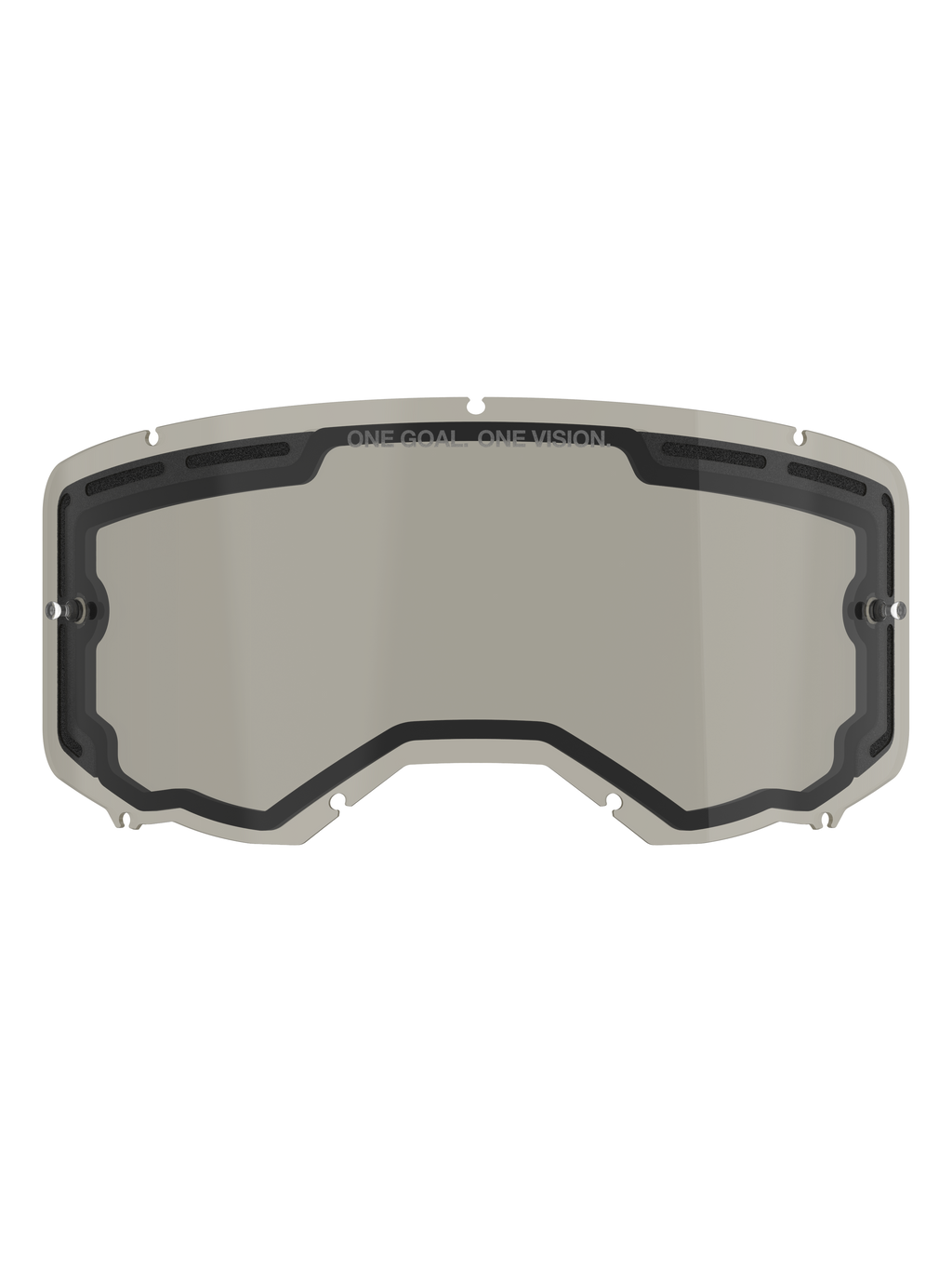Alpinestars Vision 8-5-3 Dual Pane Lens, Goggle Replacement Lens, Smoke Gray Tint, Curved Polycarbonate with Vents and Integrated Tear-Off Posts, Motocross Accessory