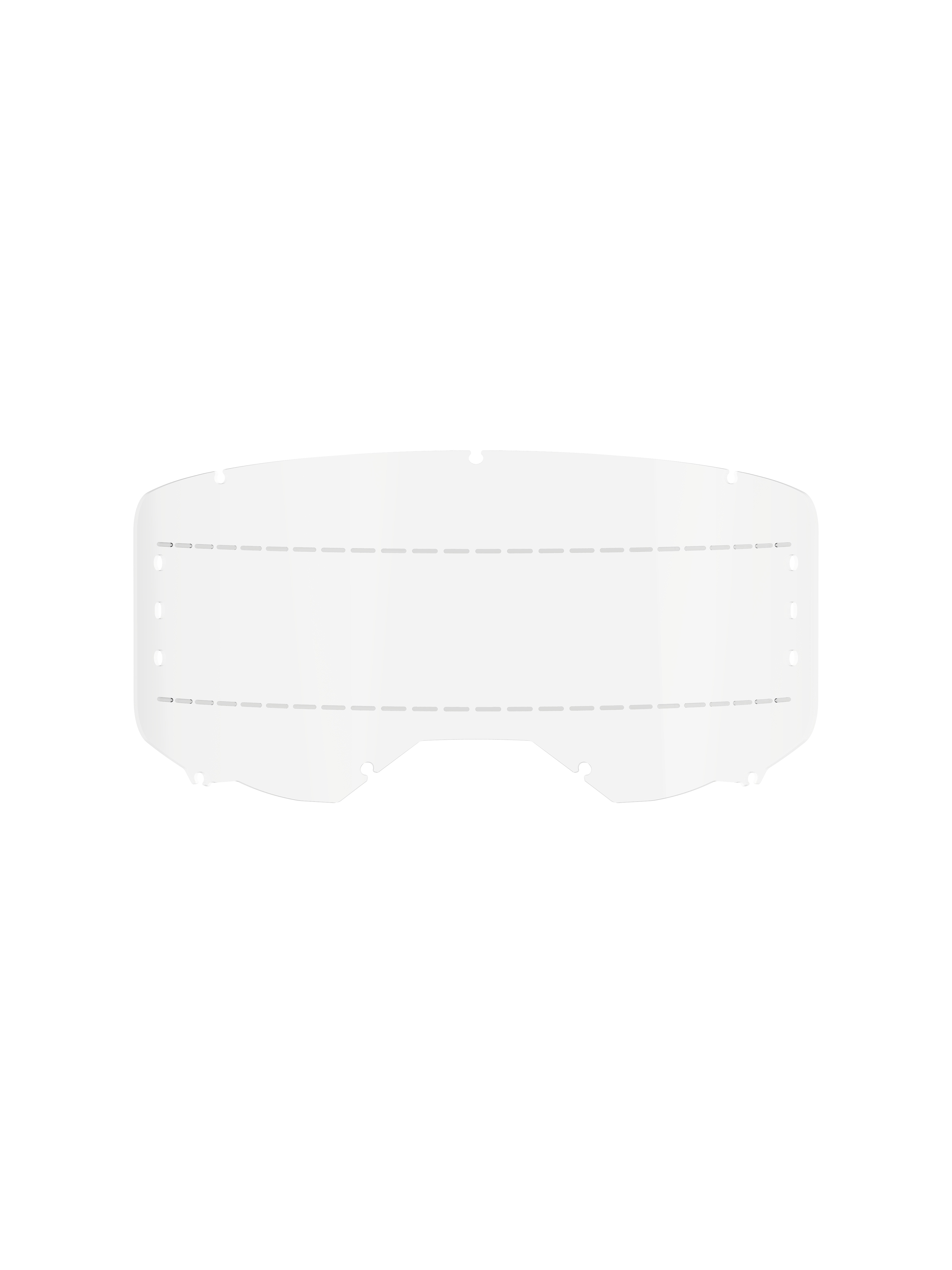 Alpinestars Vision 8-5-3 Roll Off Film, transparente, lente de repuesto de policarbonato para gafas de motocross, con líneas de deslizamiento de silicona discontinuas y sistema de bloqueo de siete orificios, accesorio duradero para carreras off-road