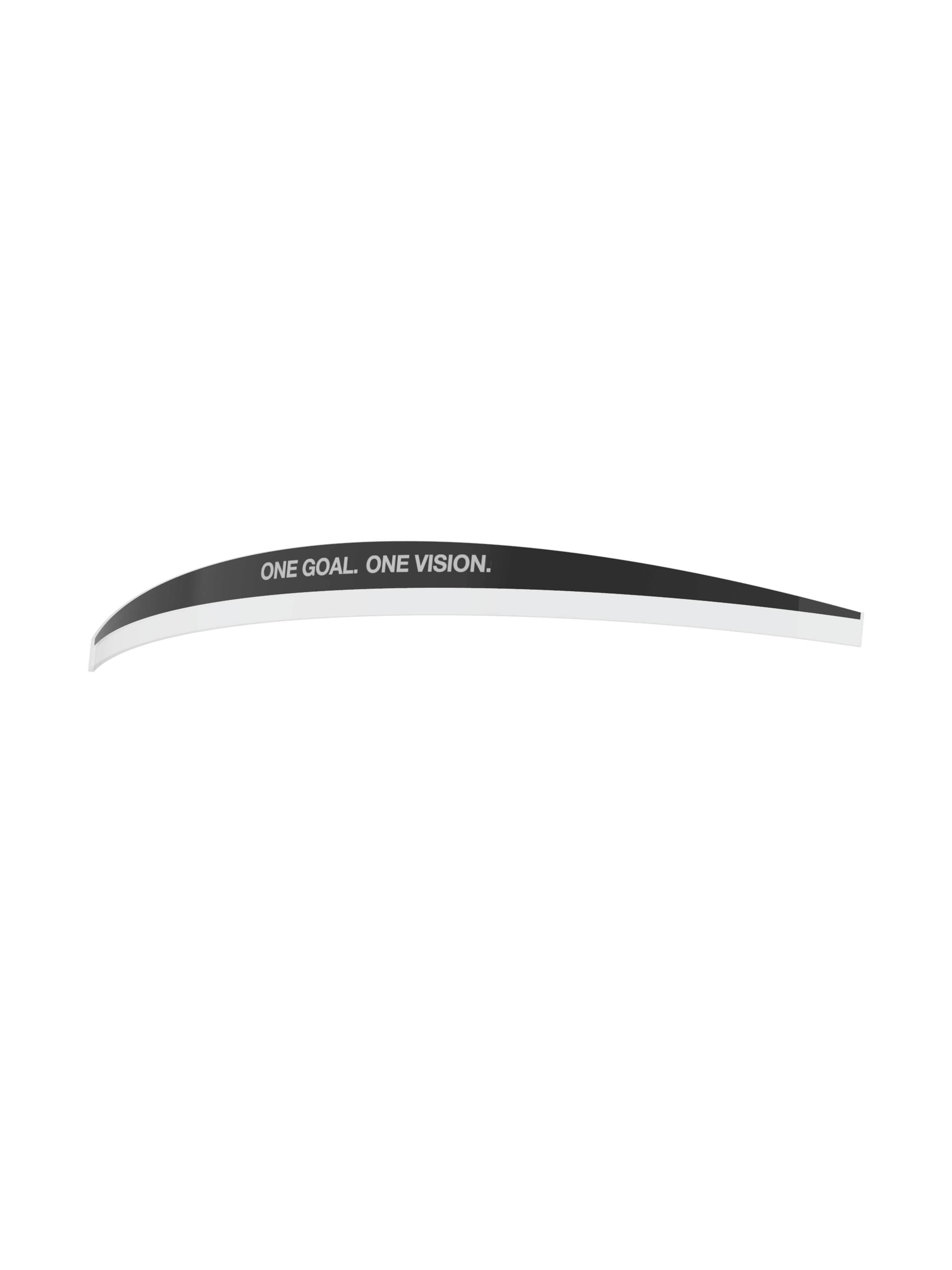 Alpinestars Vision 8-5-3 Roll Off Mud Strip, accesorio para gafas de motocross, blanco y negro, tira de visera adhesiva curva con el lema "ONE GOAL. ONE VISION.", diseñada para desviar el agua y el barro sobre la película roll-off