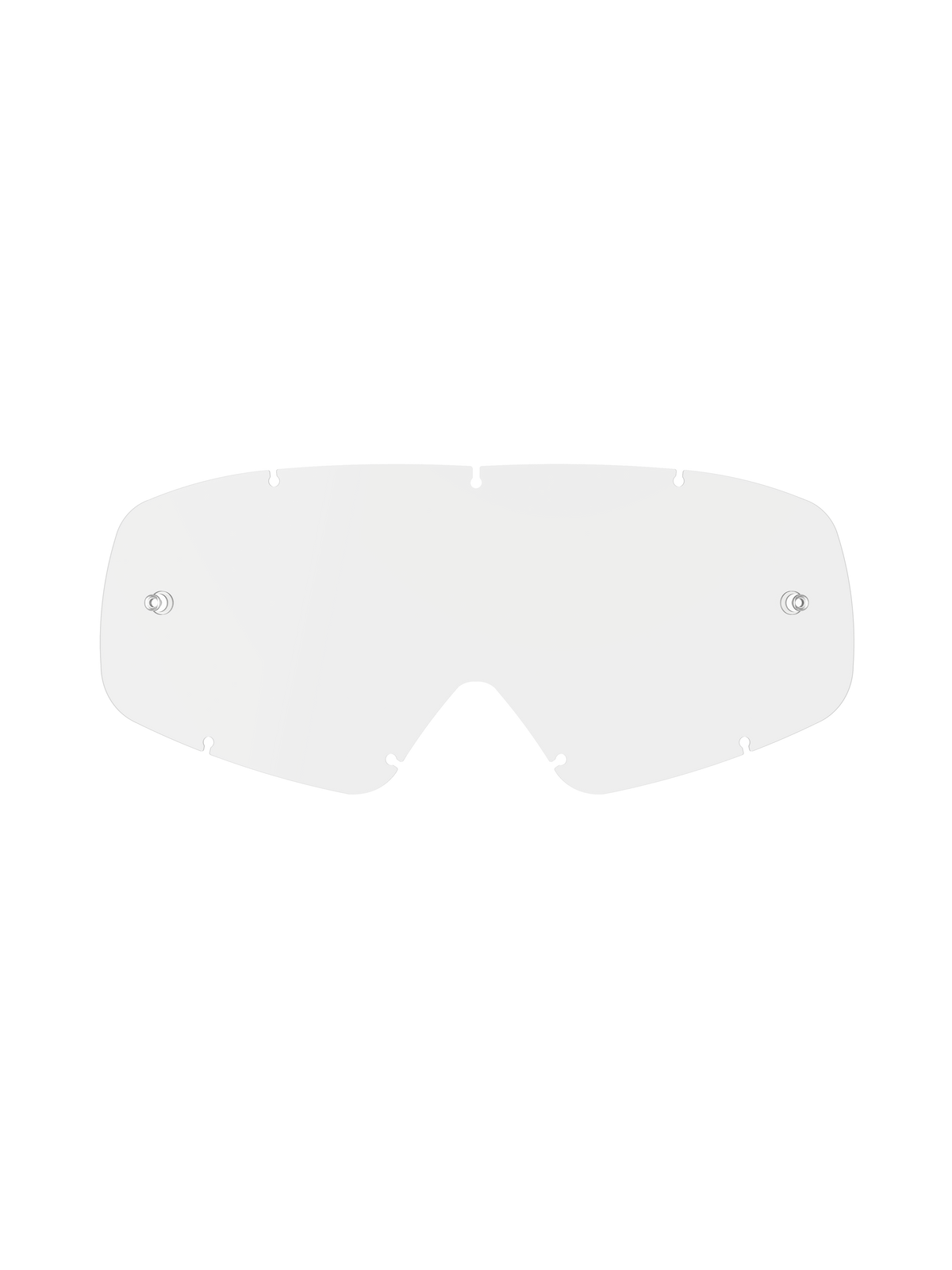 Alpinestars Vision Youth Lens, lente de repuesto para gafas de motocross juvenil, policarbonato transparente, con postes para tear-offs integrados, siete muescas de bloqueo y diseño de doble panel antiempañamiento.