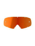 Alpinestars Vision Youth Mirror Lens, Motocross Goggle Replacement Accessory, Mirror Red with reflective orange-to-red gradient, featuring integrated tear-off posts and side mounting notches, curved polycarbonate construction for youth off-road racing.