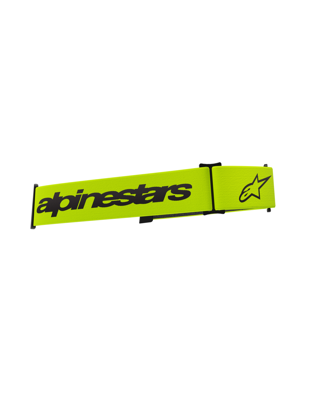 Correa para Gafas Alpinestars Supertech, accesorio para gafas de motocross, amarillo flúor y negro, con el logotipo de la marca y la estrella de Alpinestars en negro, correa de repuesto para gafas off-road