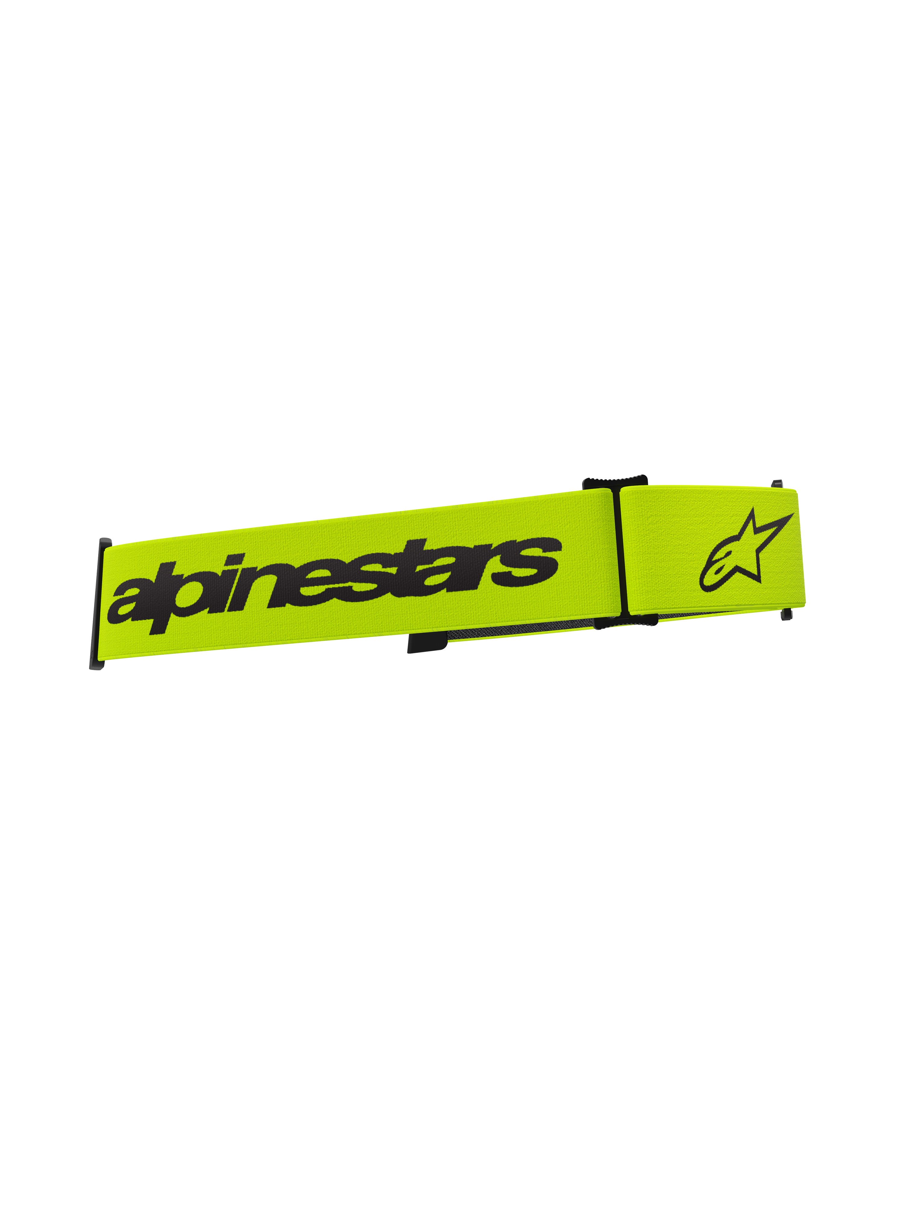 Correa para Gafas Alpinestars Supertech, accesorio para gafas de motocross, amarillo flúor y negro, con el logotipo de la marca y la estrella de Alpinestars en negro, correa de repuesto para gafas off-road