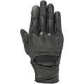 Alpinestars Stella Vika V2 Gloves, guantes de moto para mujer, cuero negro, con dedos perforados para ventilación, protección viscoelástica en los nudillos y un puño corto con correa de velcro y logo de estrella