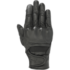 Alpinestars Stella Vika V2 Gloves, guantes de moto para mujer, cuero negro, con dedos perforados para ventilación, protección viscoelástica en los nudillos y un puño corto con correa de velcro y logo de estrella