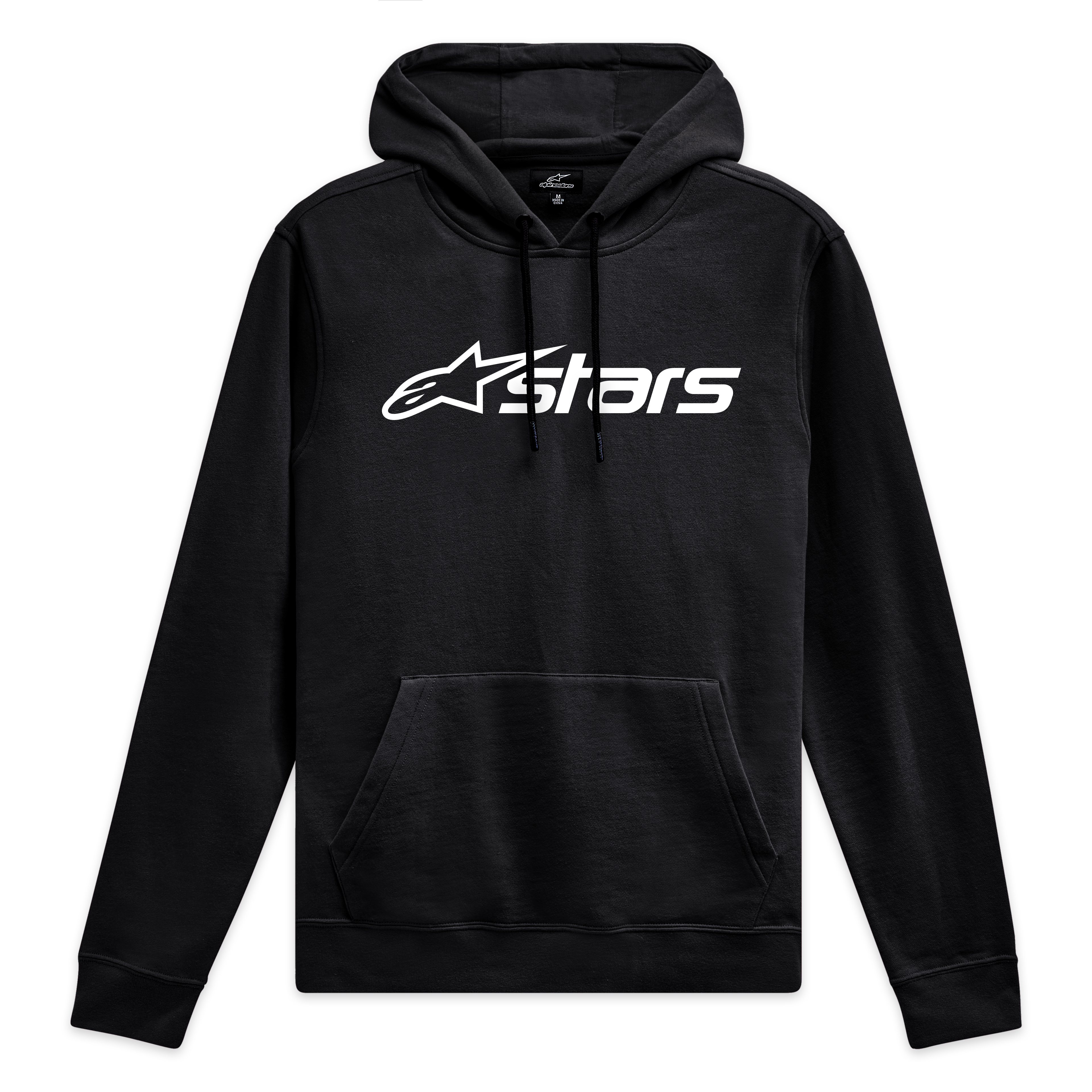 Alpinestars Sudadera Con Capucha Blaze V3, sudadera negra con capucha y logotipo Blaze 2.0 blanco en el pecho, ropa deportiva de estilo casual