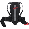 Alpinestars Nucleon Kr-2 Back Protector, Motorcycle Back Protection, Black with Red Star Logo, Mesh Construction with Gray Central Panel, Adjustable Shoulder Straps and Waist Belt, Ergonomic Design with Perforated Side Pads