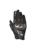 Alpinestars SMX-1 Air V2, guantes de moto para hombre, negros, de cuero y malla con protección rígida de nudillos, certificados CE