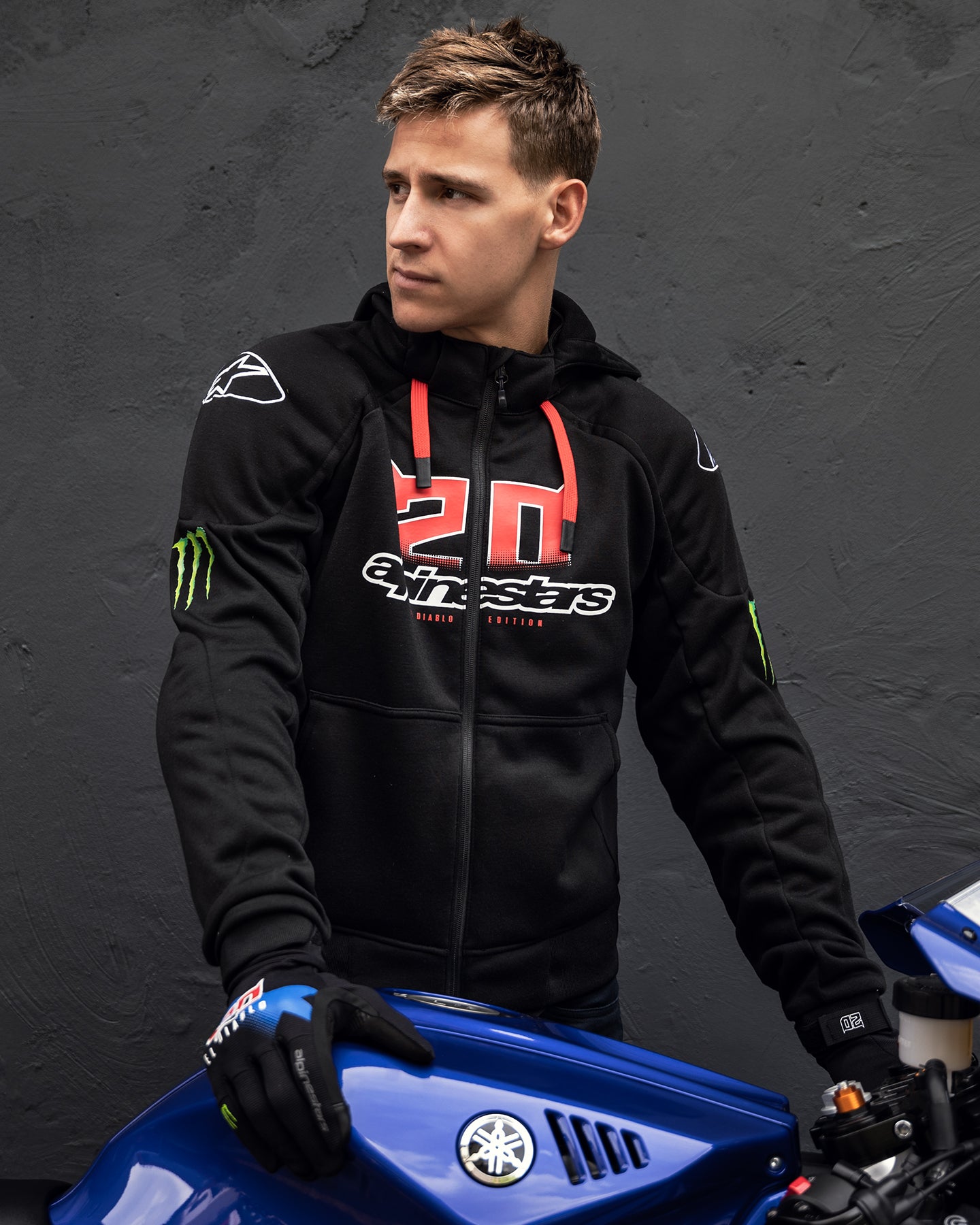 FQ20 Chrome Ignition Monster - Sudadera de Moto Negro | Alpinestars®