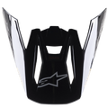 Alpinestars S-M5 Venture Helmet Visor, accesorio para casco de motocross, negro brillante, visera de repuesto con logotipo de Alpinestars plateado en la parte frontal y marca blanca en los laterales, plástico duradero con acabado brillante para carreras fuera de carretera