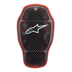 Alpinestars Nucleon KR-1 Cell i Back Protector, Motorcycle Back Protector Insert, Transparent Smoke Red, featuring a honeycomb micro-structure cell design with a white Alpinestars logo in the center, lightweight and ergonomic protective gear.