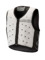 Alpinestars Cooling Vest, chaleco de refrigeración para moto en gris claro y gris oscuro, capa base sin mangas con orificios de ventilación circulares, cremallera frontal y construcción textil transpirable para climas cálidos