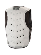 Chaleco refrigerante Alpinestars, capa base para motocicleta, gris claro y gris oscuro, con construcción textil de tres capas, forro de vellón que absorbe la humedad, inserciones elásticas para el ajuste y ventilación estratégicamente situada para comodidad en verano