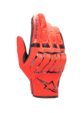Alpinestars MM 93 Losail V2 Glove, guantes de moto urbanos, rojo brillante y negro, construcción de malla transpirable con protección rígida en los nudillos, logotipo de Alpinestars negro en la muñeca, puño corto, detalles acolchados en los dedos