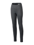Alpinestars Shuri Women Leggings Summer, Black, high-waisted slim-fit motorcycle leggings with a wide elastic waistband, stretch cotton denim material, featuring faux front pocket stitching, urban-styled riding pants for women