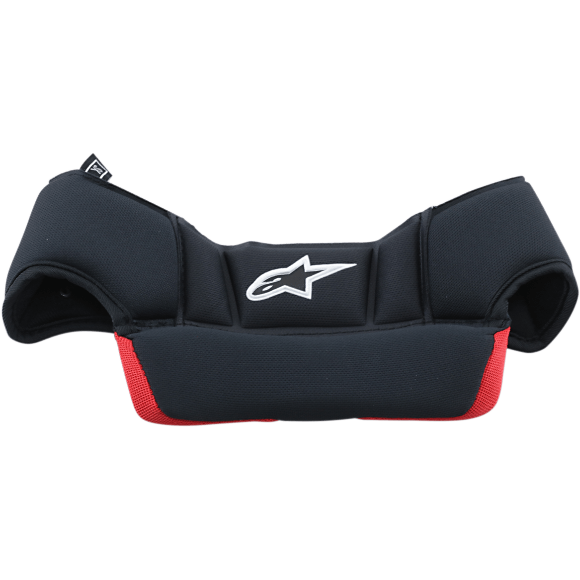 Almohadillas de corona para casco Supertech M10/M8, accesorio de repuesto para casco, negro y rojo, con logotipo de Alpinestars blanco, material de malla acolchado suave con forma ergonómica curva para el ajuste interior del casco