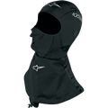 Alpinestars Winter Touring Balaclava, Black motorcycle base layer with waterproof neck skirt and breathable nose panel.