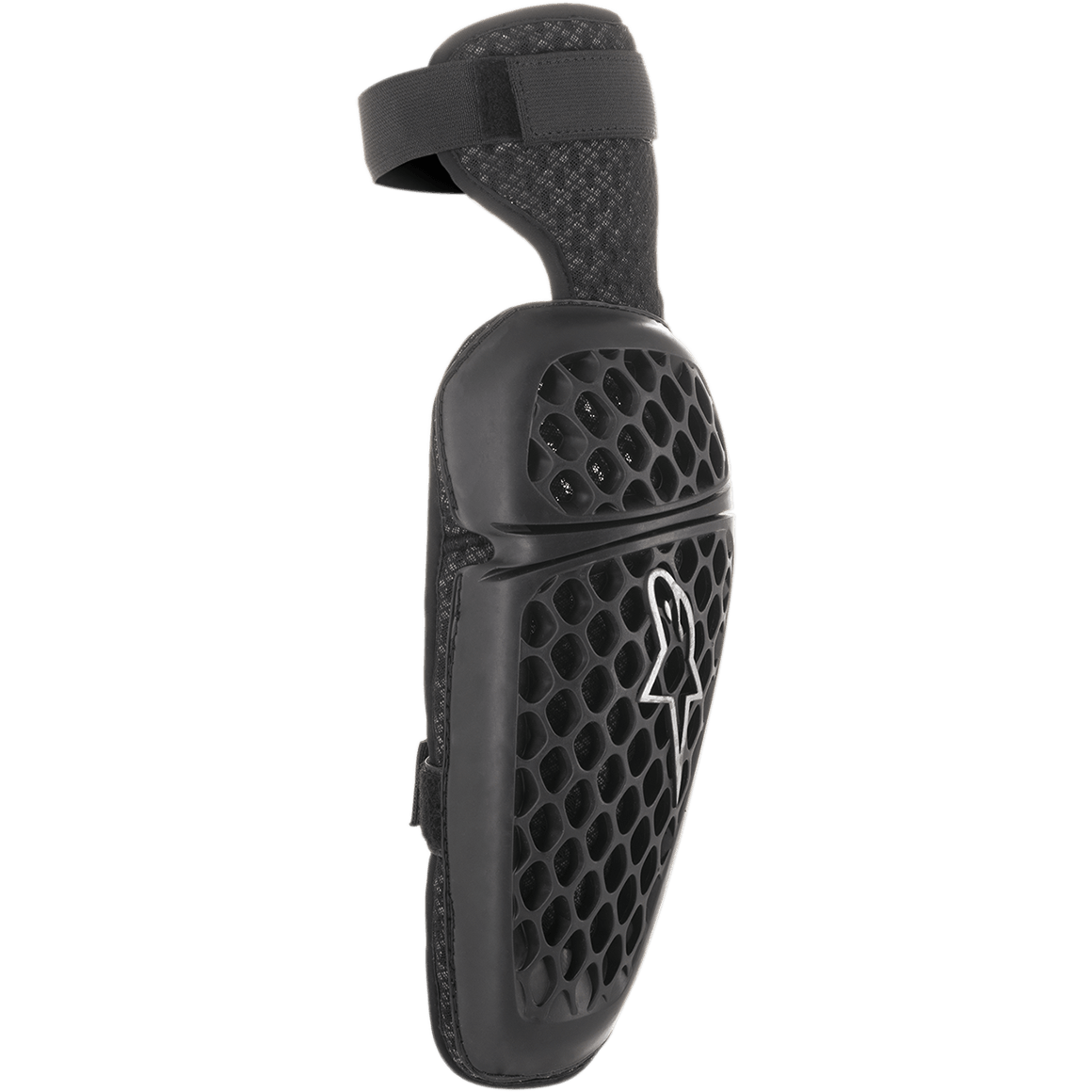 Alpinestars Youth Bionic Plus Elbow Protector, negro, carcasa exterior con patrón de panal y logotipo Astar blanco, sistema de cierre de doble correa, protección ergonómica de motocross y off-road para jóvenes