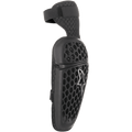 Alpinestars Youth Bionic Plus Elbow Protector, Black, honeycomb pattern outer shell with white Astar logo, dual strap closure system, ergonomic youth motocross and off-road protection