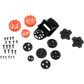 Alpinestars Supertech M10/M8, kit de conectores para visera de casco, negro y naranja, kit de piezas de repuesto con soportes de plástico negro, conectores circulares naranjas y tornillos metálicos, diseñado para la fijación segura de la visera en cascos de motocross