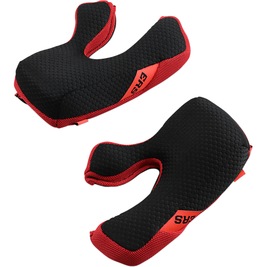 Juego de almohadillas para mejillas Alpinestars Supertech M10/M8, acolchado de repuesto, negro y rojo, con pestañas del sistema de liberación de emergencia ERS, espuma de confort con textura de panal y detalles de malla roja, accesorios para cascos de carreras de motos